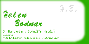 helen bodnar business card